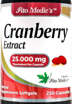 FITO MEDIC'S Lab Cranberry Supplement, 250 Softgels, Cranberry Extract Formula