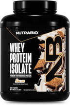 NutraBio 100% Whey Protein Isolate Protein Powder, 25g Protein with Complete Amino Acid Profile, Non-GMO, Soy & Gluten Free, Low Carb, Low Calorie, S'Mores, 5 Lbs