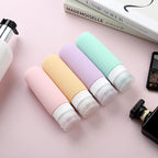 Mrsdry Travel Bottles for Toiletries, Tsa Approved 3oz Portable Travel Bottles, BPA Free Leak Proof Squeezable Silicone Travel Size Containers, Travel Accessories with Clear Toiletry Bag (4 Pack)