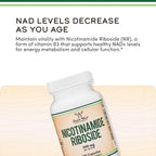 Nicotinamide Riboside - NAD Supplement to Boost Levels of NAD+ by Double Wood (Pack of 2)