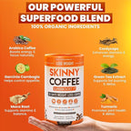 Skinny Coffee Super Boost Weight Loss Coffee, Belly Fat Burner for Women & Men, Sugar-Free Keto Vegan, Reduces Bloating, Supports Energy & Metabolism, Appetite & Cravings Control (60 Servings)