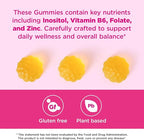 AromPCOSLife Inositol Gummies for Women, 60 Count, Myo-Inositol Supplement with Folate & Vitamins B6 & B12, Supports Daily Wellness, Orange Flavor