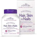 21st Century Hair, Skin and Nails Extra Strength Tablets, 90 Count (27847)