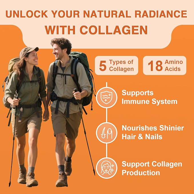ZEBORA Multi-Collagen-Peptides-Powder with MSM & CS, Type I II III V X Hydrolyzed Collagen Peptides with Hyaluronic Acid & Vitamin C for Women and Men Hair, Skin, Nails & Joint, Non-GMO, 35 Servings