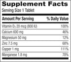 Caltrate 600 Plus D3 Plus Minerals Calcium and Vitamin D Supplement Tablets, Bone Health and Mineral Supplement for Adults - 120 Count (Packaging may vary)
