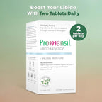 Promensil Libido & Energy - Libido Booster for Women, Sexual Health Support for Women with Low Estrogen, Fenugreek, Horny Goat Weed & Vitamins for Menopause, Clinically Proven - 30 Day Supply