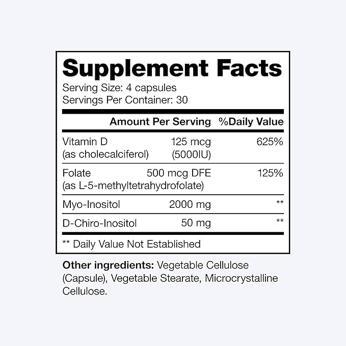 SoWell Synced Women’s Hormone Balance Supplement with Inositol, Vitamin D, and Folate for PCOS & Menstrual Cycle Support, 120 Capsules