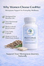 Menopause Support for Women – Hot Flash & Night Sweat Relief – Black Cohosh Supplement – Non-GMO, Gluten-Free – 30 Capsules