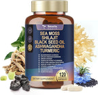 Totaria 25-in-1 Sea Moss Capsules, 120 Capsules per Bottle, 2 Bottles
