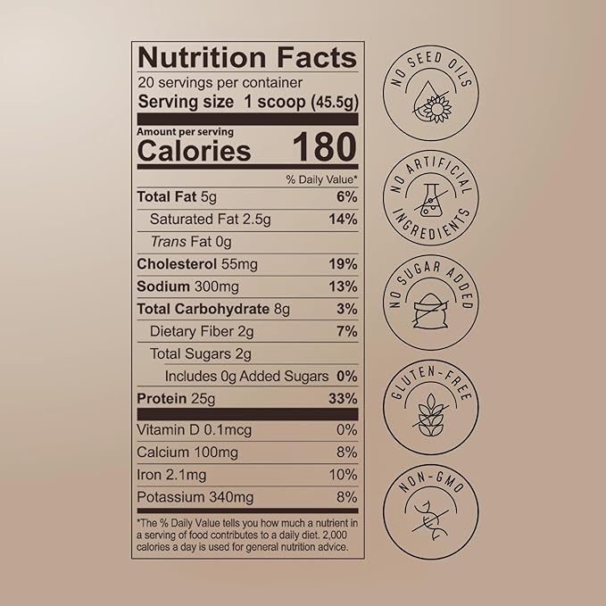 FlavCity All in One Protein Shake Powder, Cookies and Cream - On the Go Meal Alternative + Collagen Peptides, Reishi & Cordyceps - Focus, Skin, Hair & Joint Support - 100% Grass Fed Whey, 20 Servings