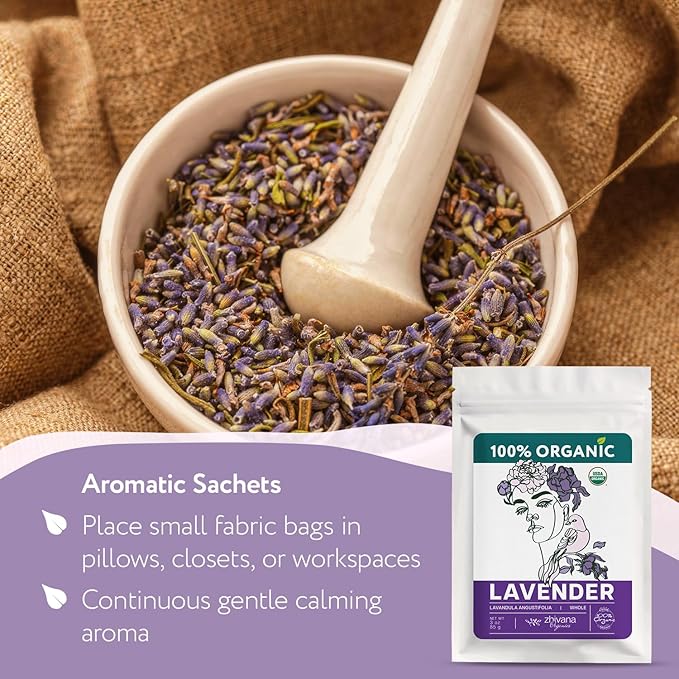 Super Value Pack 5 LB - Organic Food Grade Lavender Buds – Lavender Tea Bulk - Lavandula Angustifolia - Edible Lavander for Drinks, Cooking & Baking