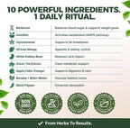Serene Herbs GLP-1 Supplement for Women & Men - Metabolic Reset, Hunger Support with Berberine, InnoSlim, Actiponin - Natural GLP1 Booster to Support Appetite, Gut & Digestion - Vegan - 60 Capsules