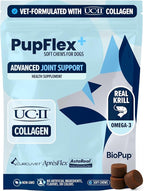PupFlex+ Hip and Joint Supplement Dogs, Vet Created Soft Chews w/UC-II® Collagen, CurcuVET® & Omega 3 - UC-II Collagen More Effective Than Glucosamine Chondroitin, Dog Joint Supplement (60 ct)