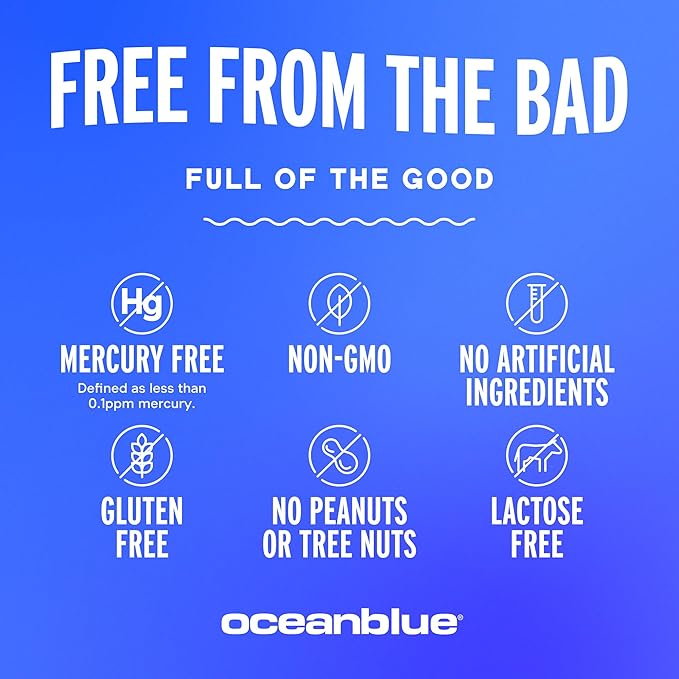 Oceanblue Professional Omega-3 2100 with Vitamin K2 & Vitamin D3 - Triple Strength Burpless Fish Oil Omega-3 Supplement with EPA & DHA - Wild Caught - Orange Flavor - 180 Count