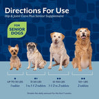 NaturVet Senior Wellness Hip and Joint Plus Omegas Advanced Supplement for Dogs, Chewable Tablets Time Release, Made in the USA, 40 Count