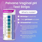 Pelvana Vaginal pH Test Strips for Women – 100 Strips, at-Home BV and Yeast Infection Test Kit, Vaginal pH Tester to Differentiate Between Conditions