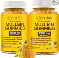 Mullein Gummies, 2000mg Organic Mullein Leaf Extract for Clear Lungs, Boost Respiratory & Digestive, Immune Booster for Adults & Kids, Allergy Friendly, Non-GMO, 120 Gummies
