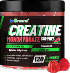 inGreens Creatine Monohydrate Gummies 6g for Men & Women, Sugar-Free Creatine Chewables with Betaine, Alpha GPC, Vitamin B6 & B12, Natural Berry Flavor, Gluten-Free, 120 Count