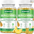 Iron Gummies with Multivitamin, Iron Supplement Gummies for Women & Men with Vitamin B Complex & C, Folate for Kids & Adults - Blood Builder, Energy, Iron Deficiency & Anemia Support Pineapple 120 ct