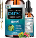 Cortisol Supplement for Women - 19-in-1 Liquid Cortisol Supplement w/Ashwagandha Magnesium L-theanine Phosphatidylserine Herbs - High Absorption Hormone Balanced for Women Drops - Sleep Focus, Non-GMO