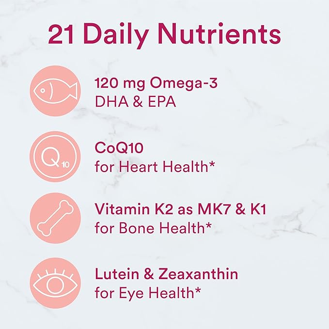 SmartyPants Multivitamin Gummy for Women 50 and Over: Omega 3 Fish Oil (EPA/DHA),Methylfolate,CoQ10,Vitamin D3,C,Vitamin B12,B6,A,K & Zinc,Biotin,Gluten Free,(30 Day Supply),120 Count (Pack of 2)