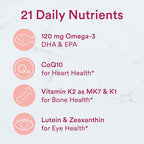 SmartyPants Multivitamin Gummy for Women 50 and Over: Omega 3 Fish Oil (EPA/DHA),Methylfolate,CoQ10,Vitamin D3,C,Vitamin B12,B6,A,K & Zinc,Biotin,Gluten Free,(30 Day Supply),120 Count (Pack of 2)
