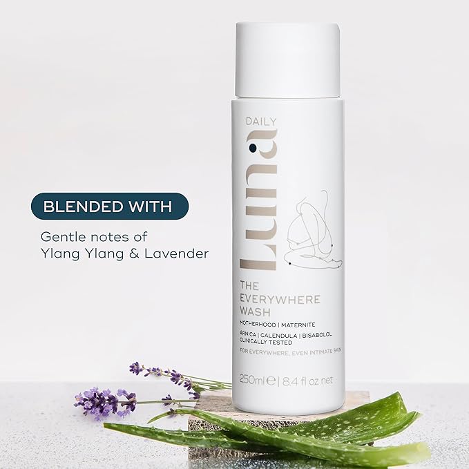 Luna Daily Intimate Feminine Wash, Coconut & Lactic Acid Formula | pH-Balanced Body Wash for Women |Nourishing Cleanser for Pregnancy, Postpartum & Sensitive Skin | Gentle & Maternity-Safe, 250ml