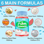 2 Packs - Fiber Gummies for Adults, Sugar Free Probiotics & Prebiotic Fiber Gummies, with Inulin, Fos & Chicory Root - for Regularity, Digestion & Gut Health - Vegan, Gluten Free, 120 Counts