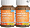 60 Billion Probiotics for Women and Men 19 Strains 5 Organic Prebiotics for Gut Digestive & Immune Health, Supports Diarrhea Gas Bloating, Vegan Probiotic Supplement Formula丨120 Caps