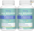 Probiotics for Women and Men, 300 Billion CFU 24 Strains Probiotics + 15 Organic Herbs Prebiotics Blend, Shelf Stable Gut Health Supplement for Digestive Immune & Whole-Body Health, 4 Month Supply