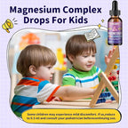 Kids Magnesium Liquid Drops-Magnesium Glycinate Liquid for Kids Supplement-w/L-theanine, Omega-3, Vitamin B6, D3 - for Sleep, Relaxation, Brain, Bones - 4 Fl Oz Children's Calm