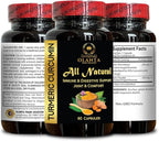 Turmeric Curcumin for Joint Support - Turmeric for Immunity, Boosting Antioxidant, Natural Turmeric Curcumin for Daily Wellness - 1 Bottle 60 Capsules