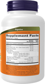 NOW Foods Supplements, Super Enzymes, Formulated with Bromelain, Ox Bile, Pancreatin and Papain, 180 Tablets (Pack of 2)