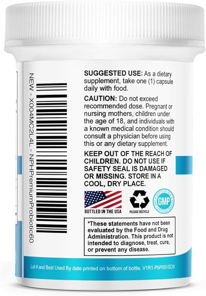Nature's Physician Probiotics - 100 Billion CFU Per Capsule - 16 Strains + Prebiotics - Best Probiotic Supplement for Women & Men - Supports Immune, Digestive Health, Constipation & Gas - 60 Capsules