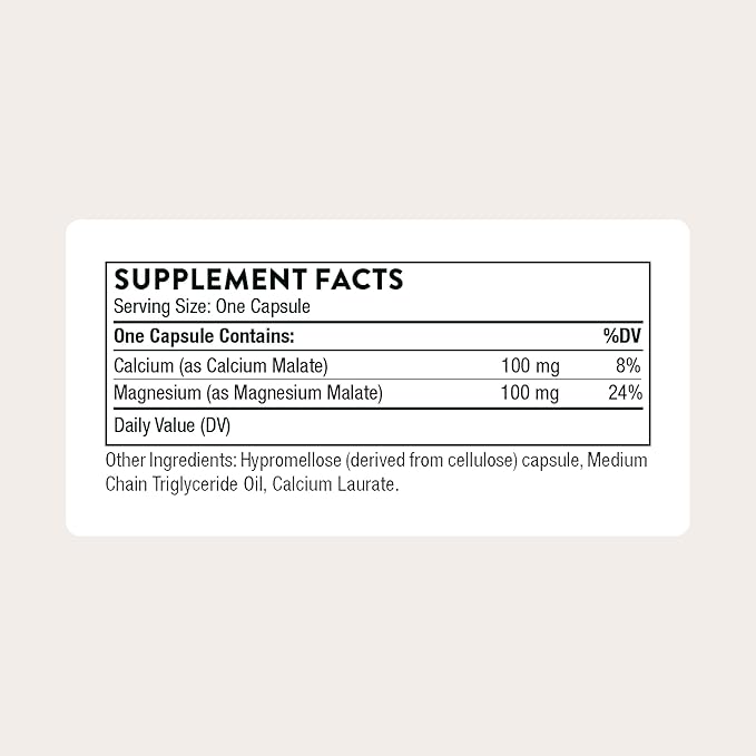 THORNE - Calcium-Magnesium Malate - Optimally Absorbed Magnesium & Calcium Mineral Supplement - Supports Bone, Muscle, Lung & Heart Health* - Third-Party Certified - Dairy & Gluten-Free - 240 Capsules