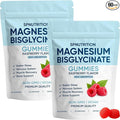 Magnesium Bisglycinate Gummies, 400mg Magnesium Bisglycinate Chelate with Sea Salt & Raspberry Powder, Vegan, 60 Gummies (2)