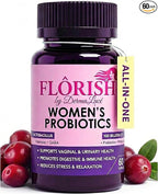 Feminine Probiotics for Women–Vaginal Odor Flora Control & pH Balance, 100 Billion CFU, 32 Strains, Organic Cranberry Extract + D-Mannose Prebiotic for Healthy Gut UTI PMS Yeast Support. 60 Vegan Caps
