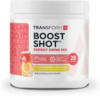 TransformHQ Energy & Focus Powder (Strawberry Lemonade) - Boost Shot Clean Energy Drink Mix - Sugar Free - Non-GMO, Gluten-Free, 28 Servings