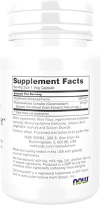 NOW Foods Solutions, Glutathione Skin Brightener with Ceramosides®, Moisturizing and Illuminating, 30 Veg Capsules