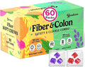 12g Fiber Gummies & Colon Gentle Cleanse - 180 Soft Chews 0 Sugar Fiber Gummies for Adults, 50 B Probiotics, Psyllium Husk & Senna - Colon Detox Cleanse for Gut Health, Regularity & Bloating Relief