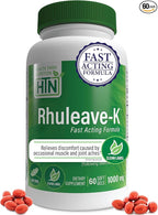 Health Thru Nutrition Acute Formula | Rhuleave-K 1,000mg Curcumin, Boswellia and Black Sesame Seed Oil | Joint and Muscle Fast Acting | Clinically Studied | Non-GMO (Pack of 60)