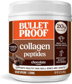 Bulletproof Chocolate Collagen Peptides Powder with MCT Oil, 14.3 Ounces, Grass-Fed Collagen Protein for Skin, Bone and Joint Support, Pasture Raised, No Added Hormones