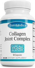 EuroMedica Collagen Joint Complex - Collagen Supplement for Joint Health Support - Dietary Supplement with Boswellia Extract & Type II Collagen - Lower Back & Knee Support Supplement - 60 Capsules