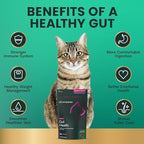 VetriScience Gut Health Chews, Probiotic Everyday Digestive Supplement for Cats, Pet Probiotics for Digestion Support, Gas and Diarrhea, Immune Support, 120 Million CFU Per Chew, Duck, 60 Count
