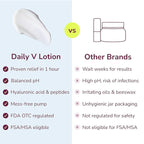 Kindra Daily V Vaginal Moisturizer Lotion - OBGYN Recommended for Dryness & Itch, with Hyaluronic Acid, Prevents Infection & Odor - Estrogen-Free Cream, pH-Balanced Feminine Care - 60 Applications