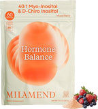 milamend Hormone Balance for Women 40:1 Myo-Inositol D-Chiro Inositol Supplement + CoQ10, ALA, & Amino Acids – Fertility, Ovarian & Cycle Support – Mixed Berry Powder – 30-Day Supply