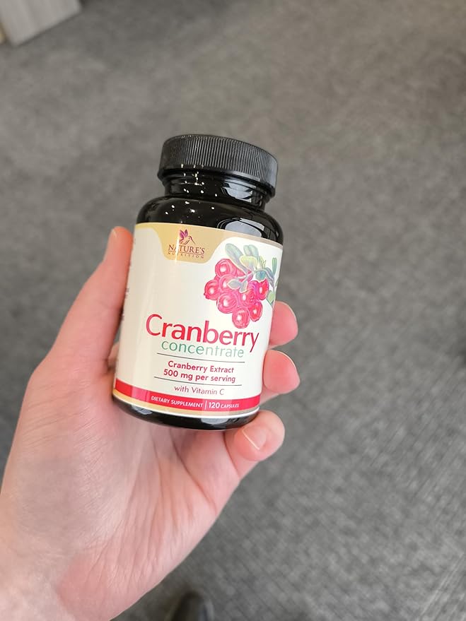 Cranberry Extract Pills Supplement - 500mg Per Serving Cranberry Extract with Vitamin C - Urinary Tract Health Support, Sugar Free Formula, Fruit Powder Extract - Bottled in USA - 120 Capsules