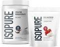 Isopure Bundle of Zero Carb 100% Pure Whey Isolate Protein Powder, Strawberries & Cream, 25g Protein Per Serving, 1 Lb, 15 Servings + Isopure 100% Pure Creatine Monohydrate Powder, 100 Servings