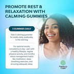 Pure Calm and Relaxing Magnesium Supplement - Magnesium for Stress Support & Rest Ease for Adults - High Absorption Mg Citrate Gummies with L Theanine & Ashwagandha for Muscle Cramps - 90 Count
