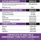 Genex Formulas Trans Resveratrol 1000mg Serving 99% Pure Micronized Pharmaceutical Grade Trans-Resveratrol + Bioperine Extract mad in a GMP & NSF Certified Facility (4X 250mg Cpasules 120ct)